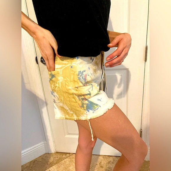 JOHN Elliot Brady Japanese denim shorts 25w Confetti color pattern dye N… - Picture 10 of 16